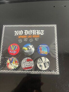 No Doubt Sphere Las Vegas Official 6 Pin Button Set